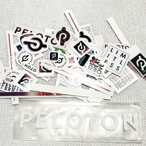 COPY - 60 + individual Peloton Stickers and Zip Bag